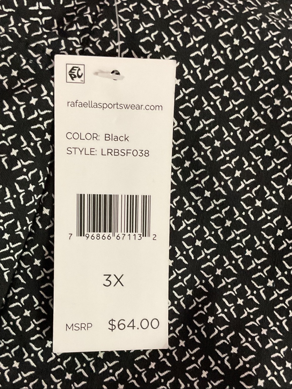Rafaella Black & White Skort w/ Built-in Shorts W:23.5” L:18” RT $64 - Picture 4 of 5